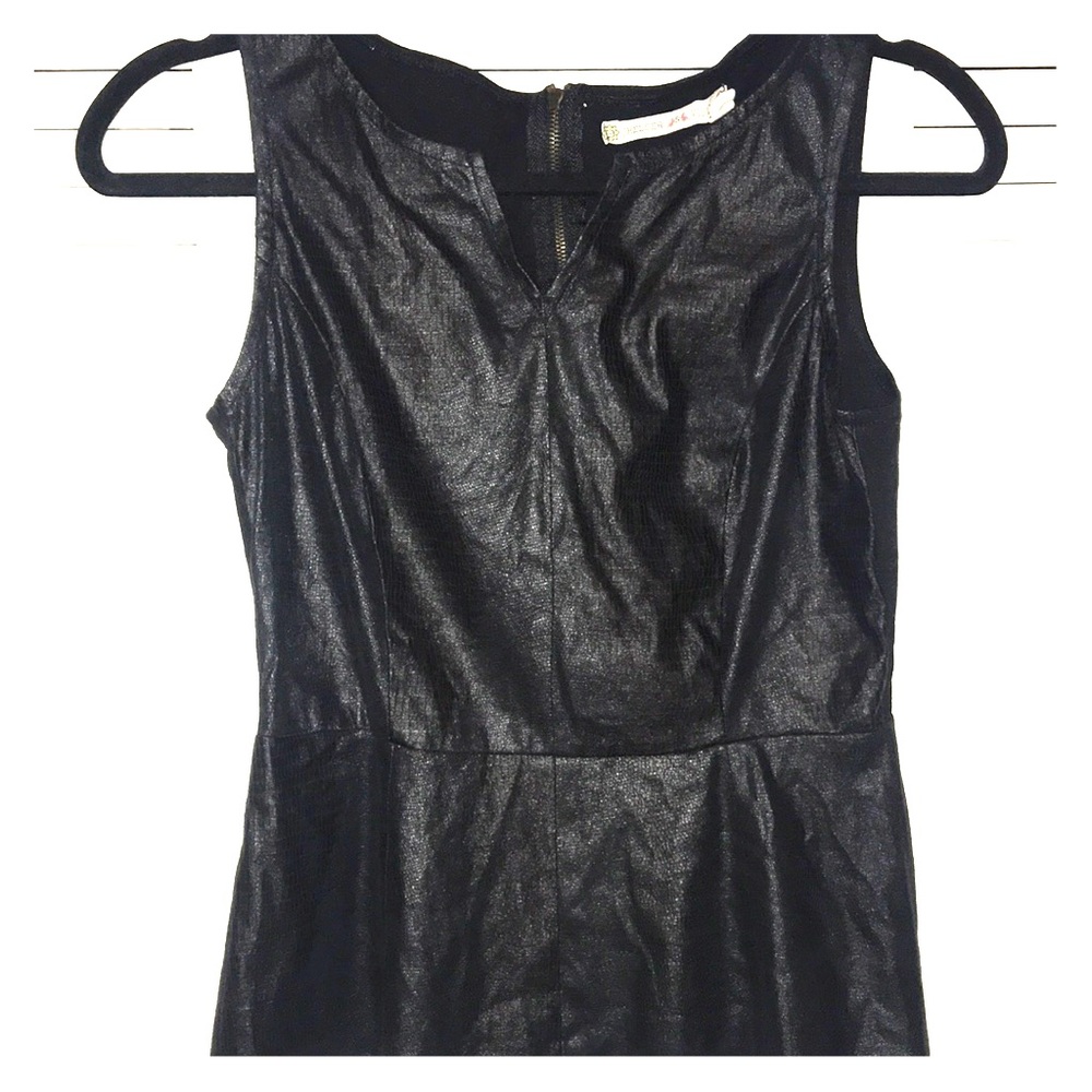 Faux leather top